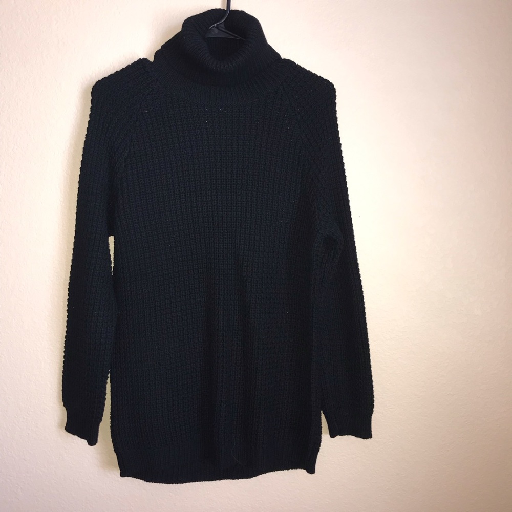 NWOT Long Black Turtle Neck Sweater